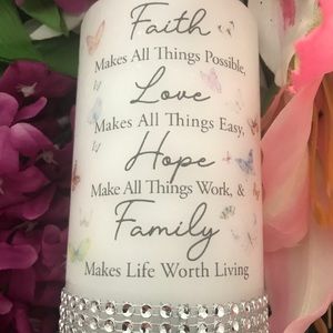 COPY - Faith, Love, Hope and Family keepsake.